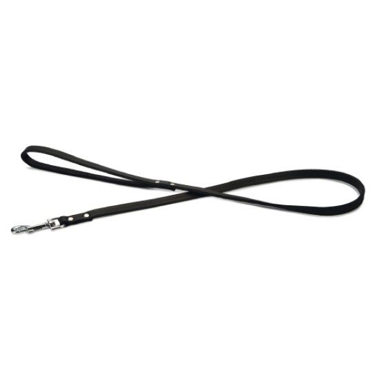 Beeztees lederen looplijn zwart 100X12