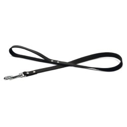 Beeztees lederen looplijn zwart 100X20