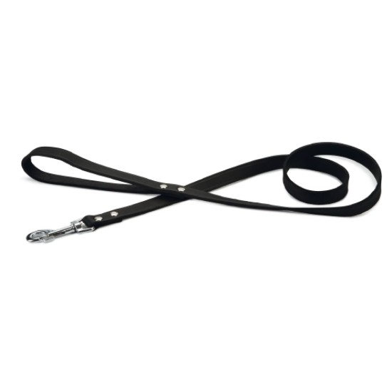 Beeztees lederen looplijn zwart 130X20