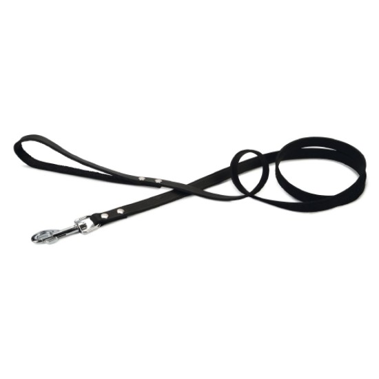 Beeztees lederen looplijn zwart 165X16CM