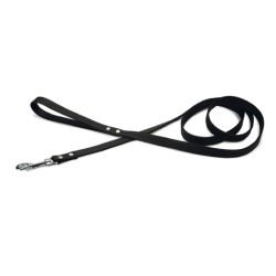 Beeztees lederen looplijn zwart 200X20