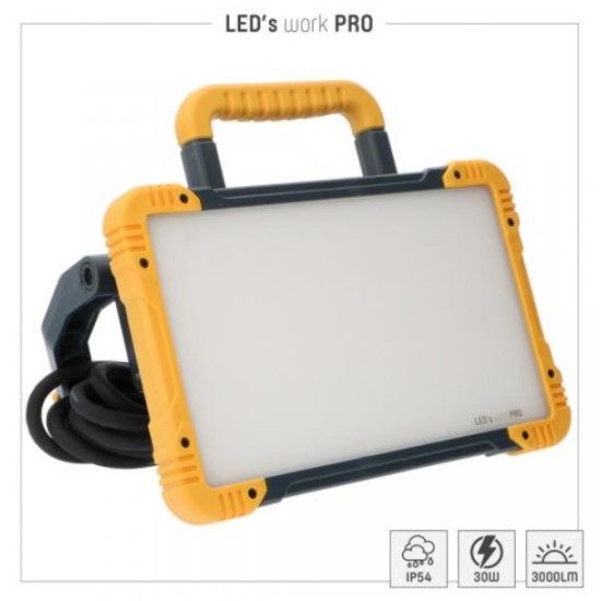 Led bouwlamp 3000 Lumen met steun