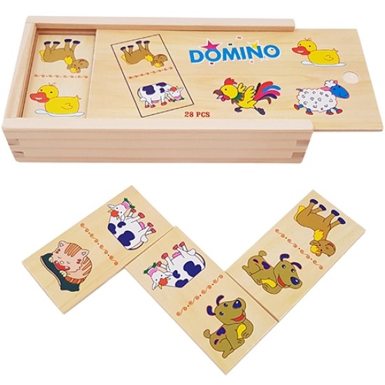 Domino boerderijdieren 28-delig