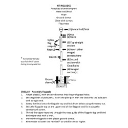 Fairybell deelbare vlaggenmast 7 meter zwart