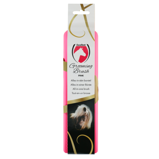 Excellent Horse grooming borstel large roze Excellent Horse grooming borstel large roze