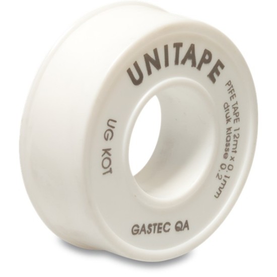 Afdichtingtape PTFE 12 mm wit 12m Gastec Afdichtingtape PTFE 12 mm wit 12m Gastec
