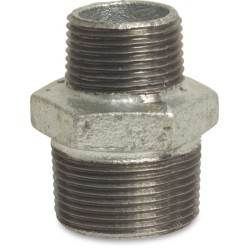PROFEC NR. 245 VERLOOPNIPPEL GIETIJZER GEGALVANISEERD 3/8" X 1/4" BUIT