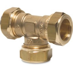 Bonfix T-stuk 90&deg; messing 12 mm knel KIWA/GASTEC