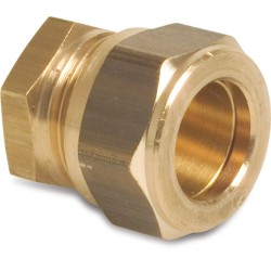 Bonfix Eindkap messing 15 mm knel KIWA/GASTEC