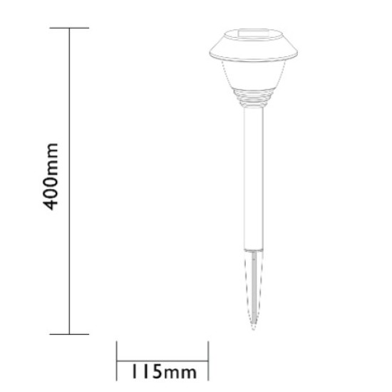Solar lamp op grondpen Solar lamp op grondpen