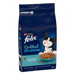 Felix Dubbel Zo Lekker Adult Zalm Zeevis 4kg Felix Dubbel Zo Lekker Adult Zalm Zeevis 4kg
