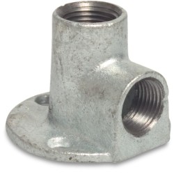 Profec Nr. 471 Muurplaat 90° gietijzer 1/2" binnendraad