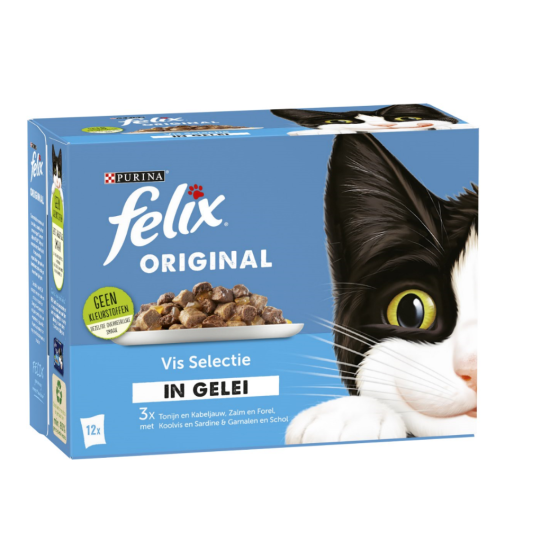 Felix Original Vis Selectie in gelei 12x 85gr Felix Original Vis Selectie in gelei 12x 85gr