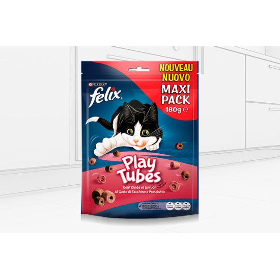 Felix Play Tubes kalkoen en ham 180gr Felix Play Tubes kalkoen en ham 180gr