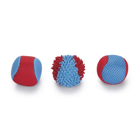 Beeztees splashbal blauw/rood 3 stuks