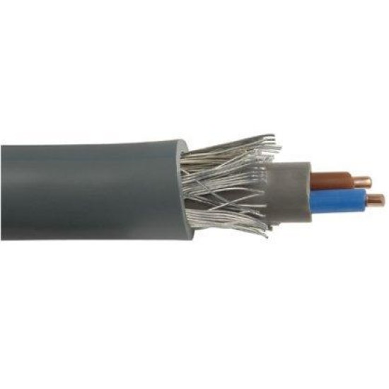 Grondkabel met stalen mantel 2x2,5 100M