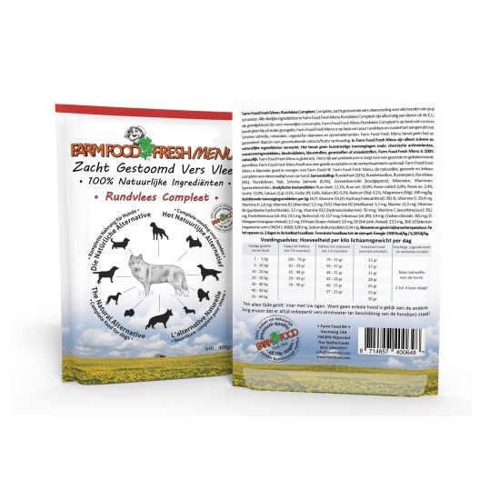 Farm food fresh menu rund compleet 300GR