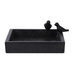 Vogelbad Terrazzo vierkant