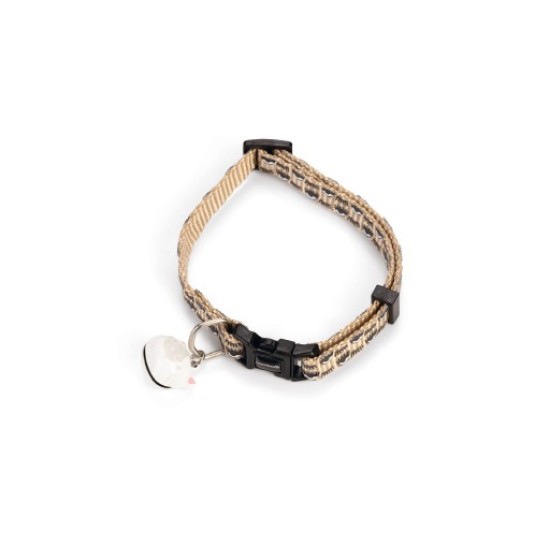 Kattenhalsband Eyes Beige 20-30cm 10mm