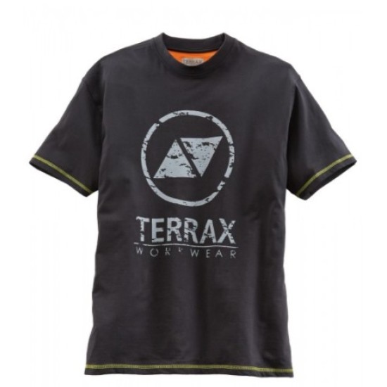 Heren t-shirt zwart/limette Heren t-shirt zwart/limette