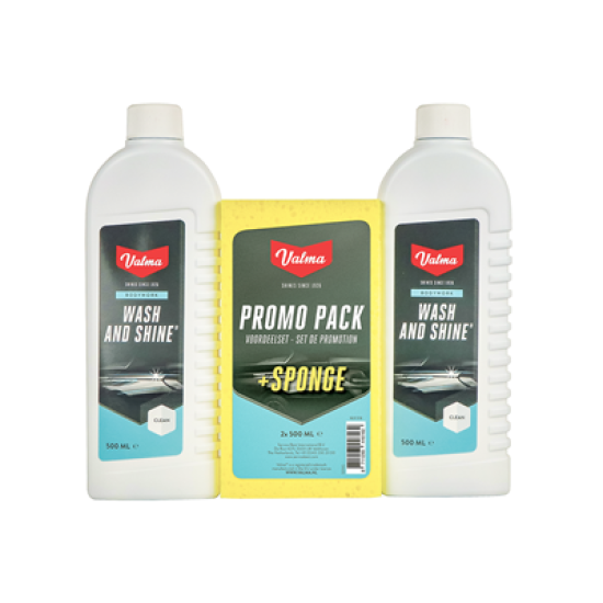 Valma Wash and Shine met spons 2x500ml