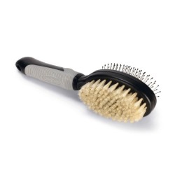 Combi borstel groot zwart grijs
