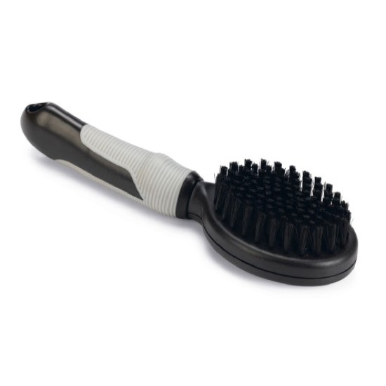 Verzorgingsborstel klein zwart grijs