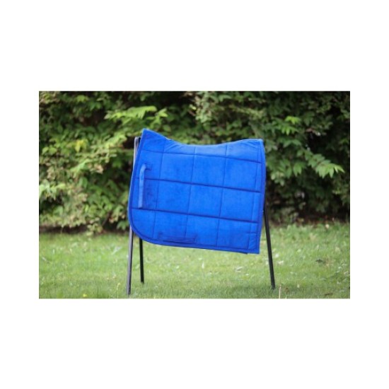 Suede dressuur zadeldek royal blue full