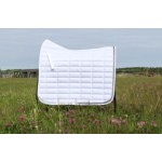 Anatomisch dressuur zadeldek wit met steentjes full