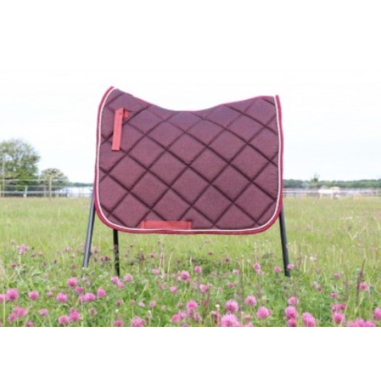 Glitter dressuur zadeldek burgundy cob