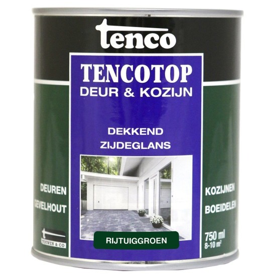 TencoTop Deur en Kozijn dekkend zijdeglans rijtuigengroen 750ml