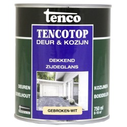TencoTop Deur en Kozijn dekkend zijdeglans gebroken wit 750ml
