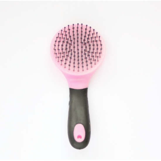 Soft touch staart- en manenborstel roze
