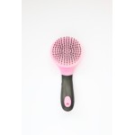Soft touch staart- en manenborstel roze
