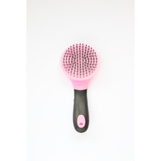 Soft touch staart- en manenborstel roze