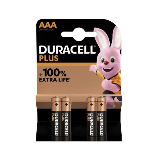 Duracell Plus Power AAA batterijen MN2400/AAA/LR03 4 stuks