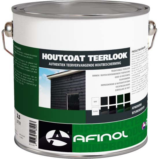 OAF Houtcoat teerlook antraciet mat 2,5 liter