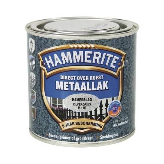 Hammerite Hamerslag zilvergrijs H115 250ml