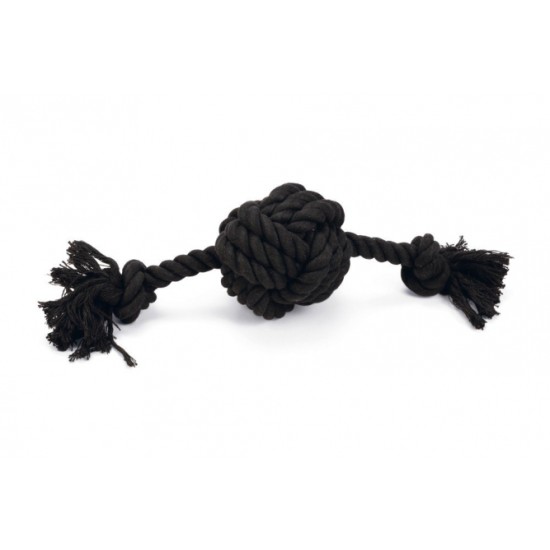 Beeztees flostouw bal Bari zwart 27cm