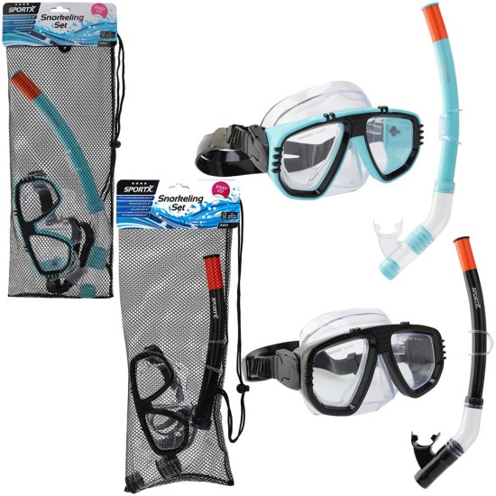 Duikmasker met snorkel Junior blauw