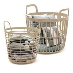 Mand eco crème hout 25 liter