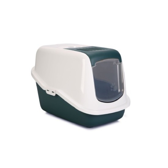 Kattenbak Nestor donkergroen/wit