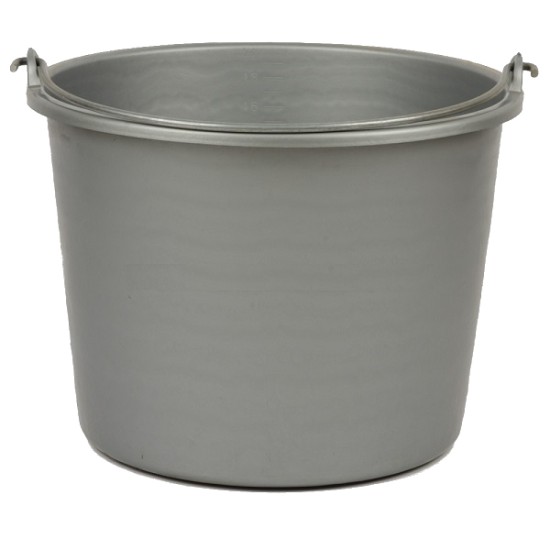 Gripline emmer grijs met knopbeugel 20L Gripline emmer grijs met knopbeugel 20L