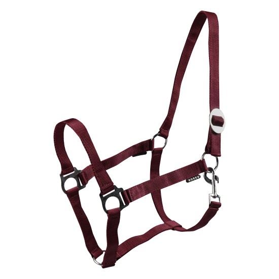 Nylon halster basic bordeaux rood