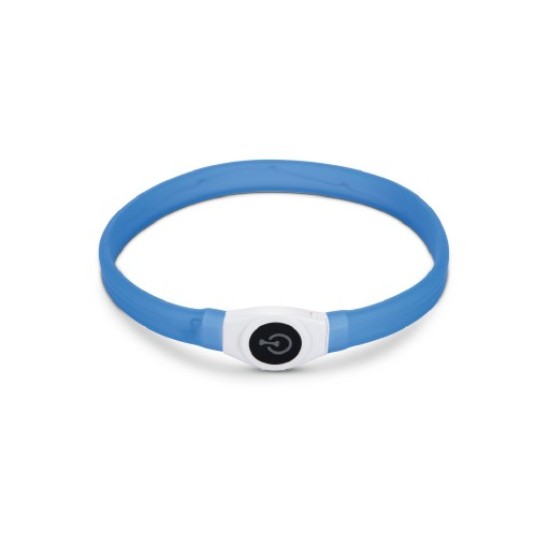 Beeztees glowy halsband blauw