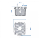 Toplamp wit 62x62 met reflectie