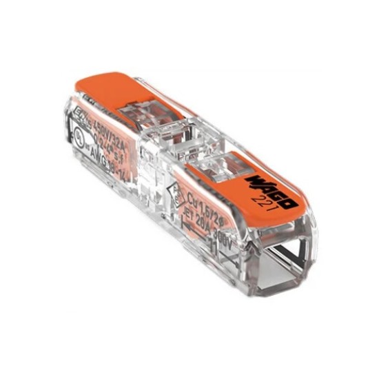 Doorvoerconnector lasklem Wago hard/zacht 10 stuks