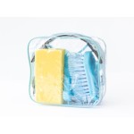 Paarden poetsset lichtblauw