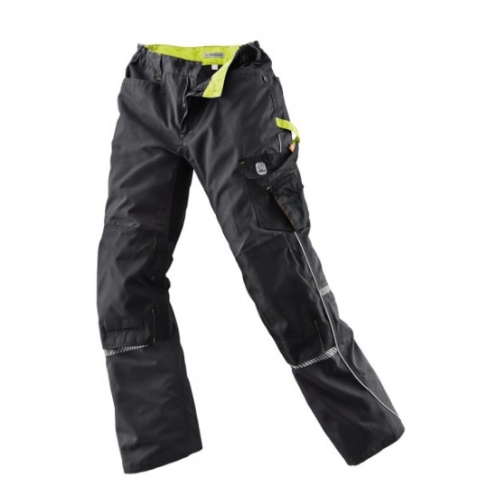 Terrax heren werkbroek zwart/lime