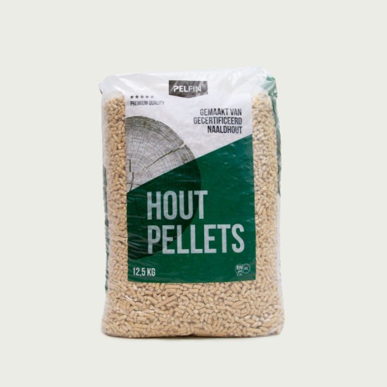 Witte houtpellets